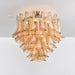 Amber Petal Glass Ceiling Lamp - Simprolos