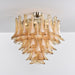 Amber Petal Glass Ceiling Lamp - Simprolos