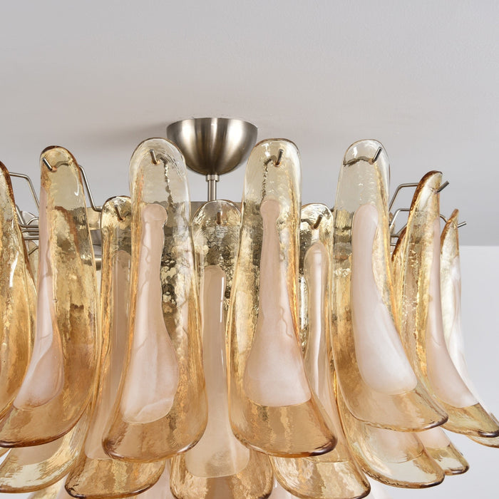 Amber Petal Glass Ceiling Lamp - Simprolos