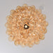 Amber Petal Glass Ceiling Lamp - Simprolos