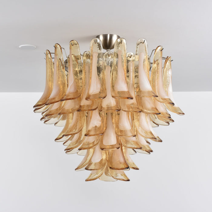 Amber Petal Glass Ceiling Lamp - Simprolos