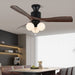 Amberglo Retro Ceiling Fan Light - Simprolos
