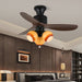 Amberglo Retro Ceiling Fan Light - Simprolos