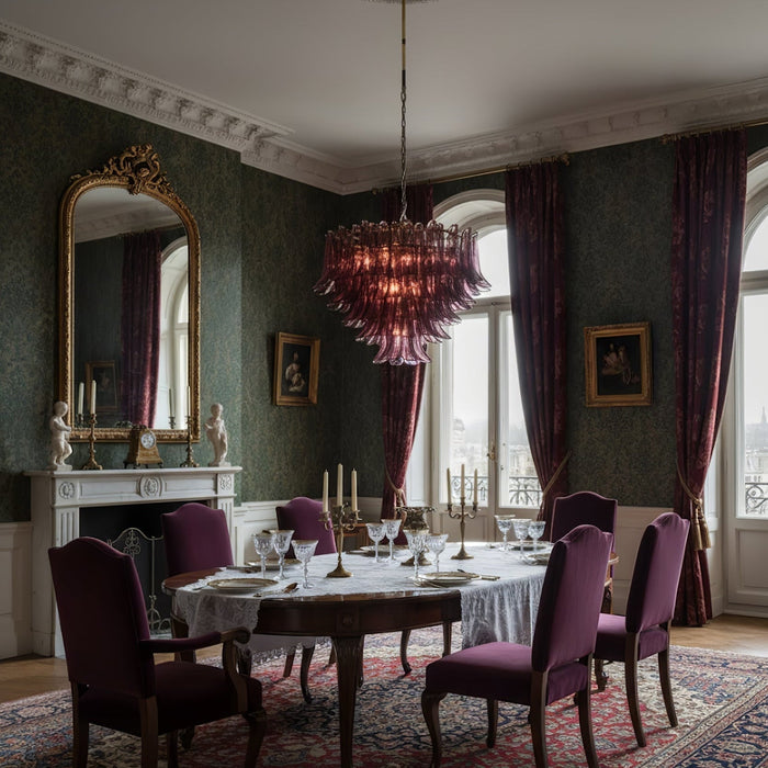 Amethyst Bloom Chandelier - Simprolos