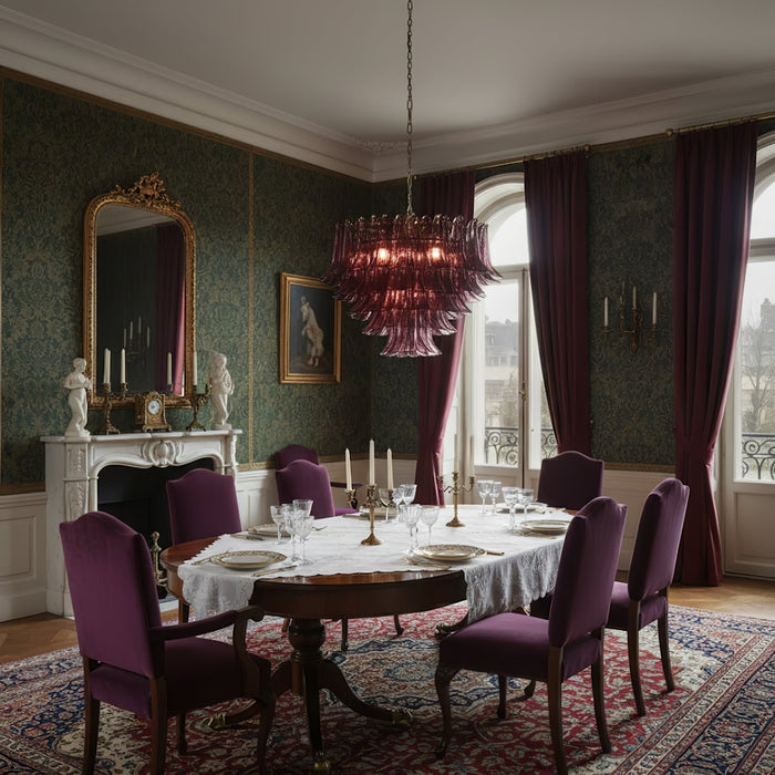Amethyst Bloom Chandelier - Simprolos