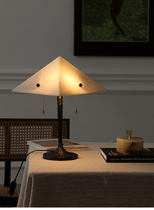 Apex Alabaster Prism Table Lamp - Simprolos