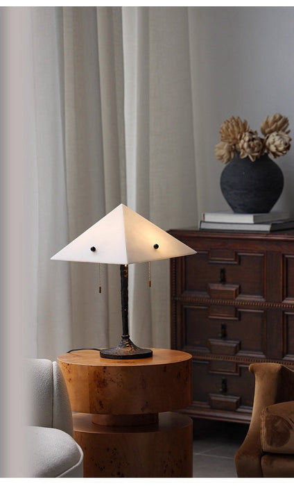 Apex Alabaster Prism Table Lamp - Simprolos