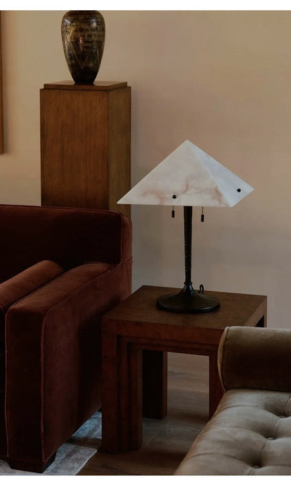 Apex Alabaster Prism Table Lamp - Simprolos
