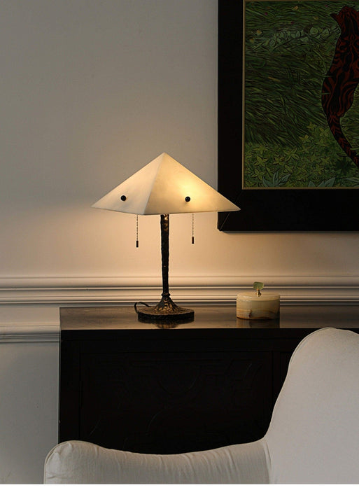 Apex Alabaster Prism Table Lamp - Simprolos