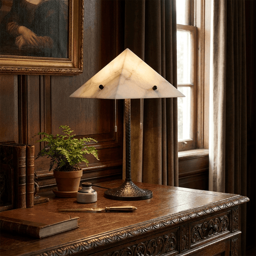 Apex Alabaster Prism Table Lamp - Simprolos