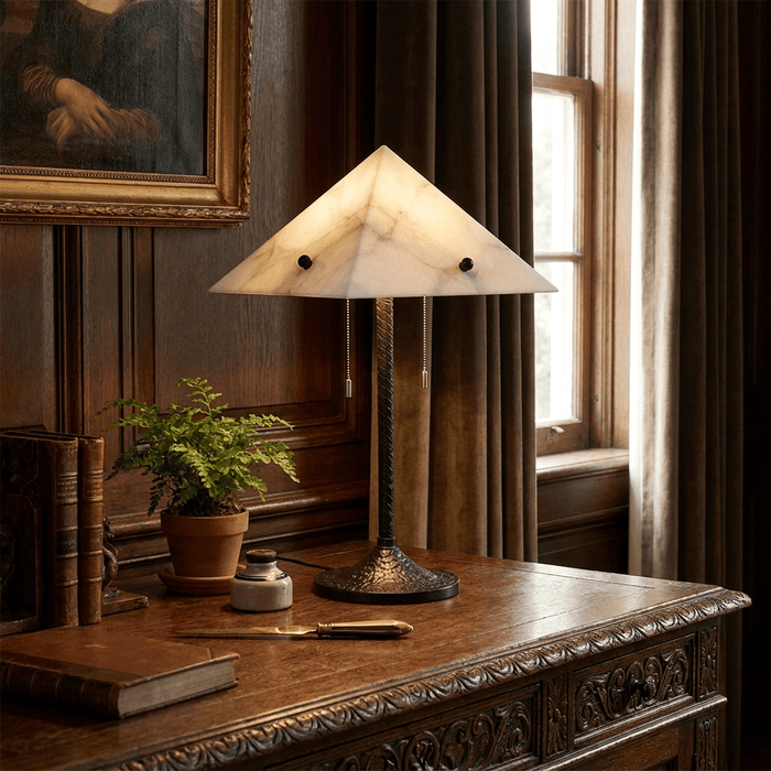 Apex Alabaster Prism Table Lamp - Simprolos