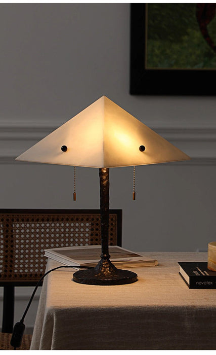 Apex Alabaster Prism Table Lamp - Simprolos