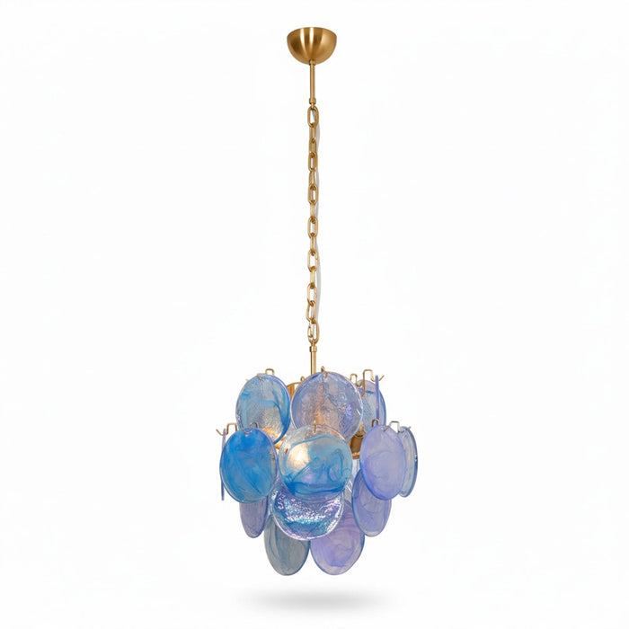 Aqua Blue Glass Chandelier - Simprolos