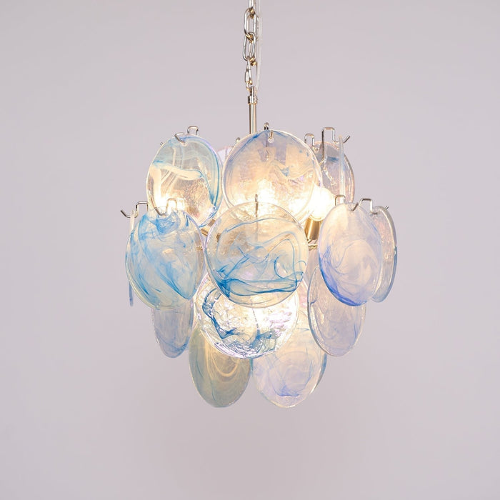 Aqua Blue Glass Chandelier - Simprolos