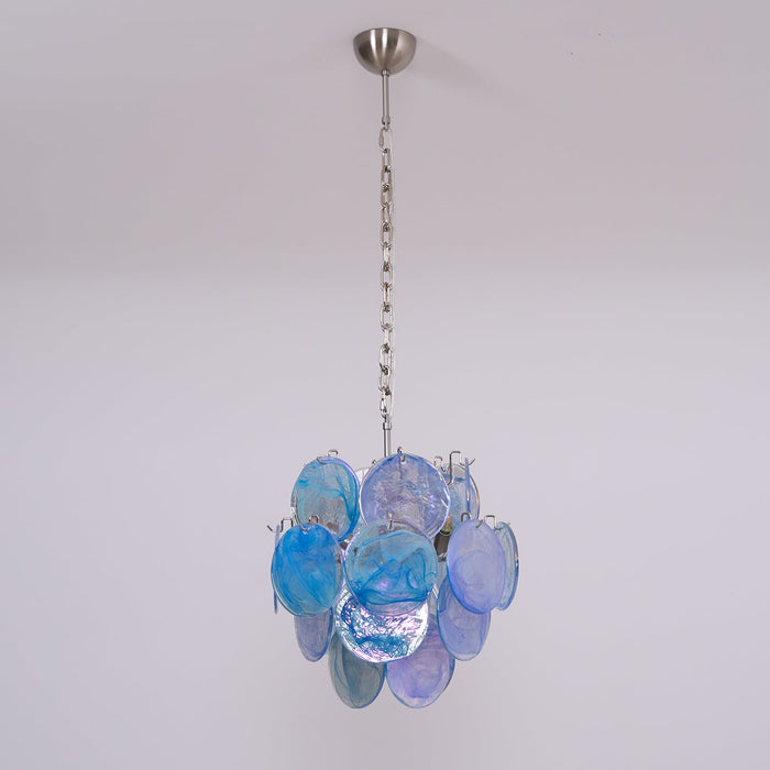 Aqua Blue Glass Chandelier - Simprolos