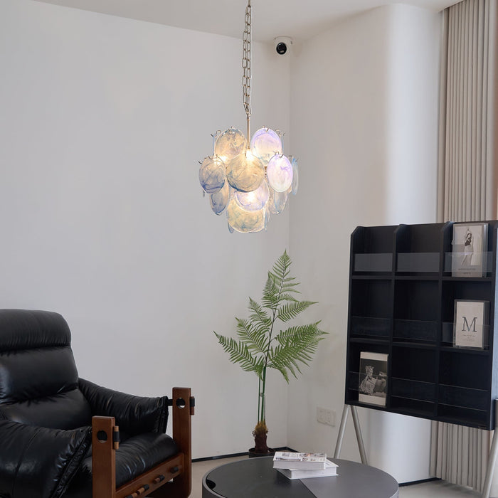 Aqua Blue Glass Chandelier - Simprolos