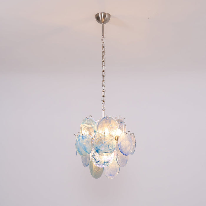 Aqua Blue Glass Chandelier - Simprolos