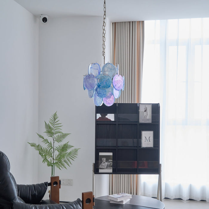 Aqua Blue Glass Chandelier - Simprolos