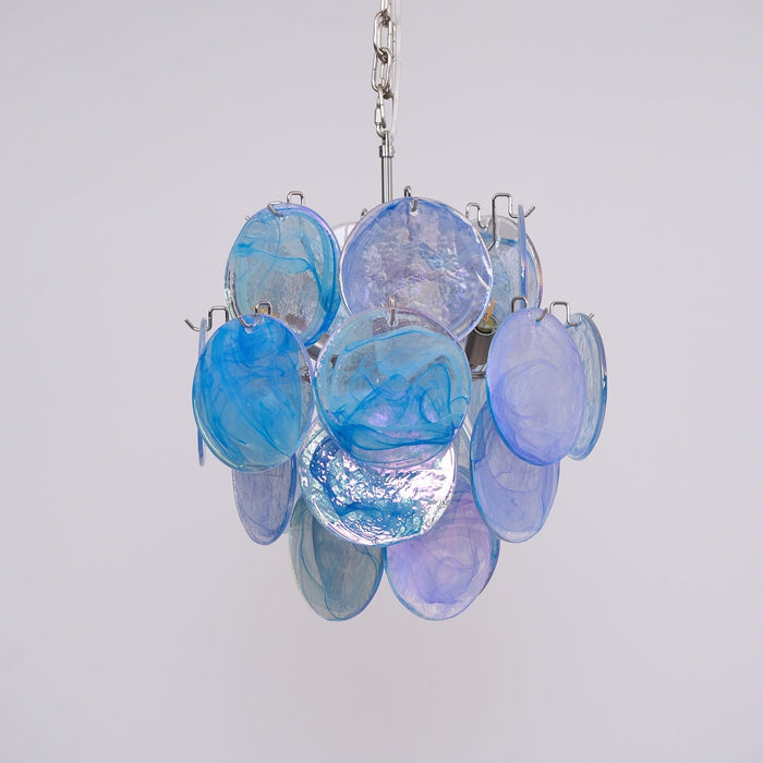 Aqua Blue Glass Chandelier - Simprolos