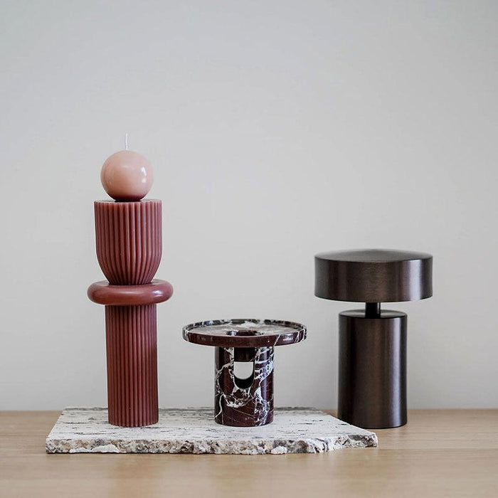 Arc Pillar Marble Candle Holder - Simprolos