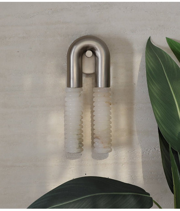 Arc Ridge Alabaster Wall Sconce - Simprolos