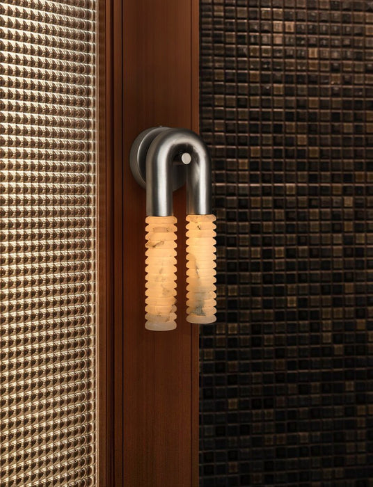 Arc Ridge Alabaster Wall Sconce - Simprolos