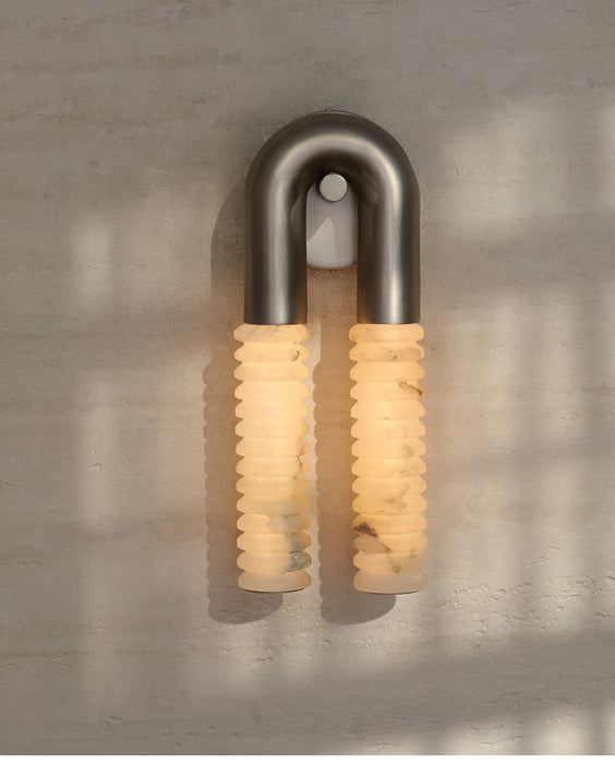 Arc Ridge Alabaster Wall Sconce - Simprolos