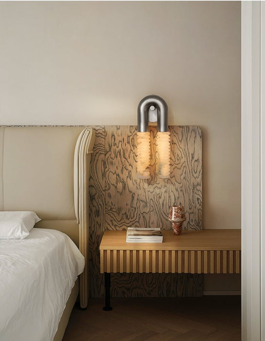 Arc Ridge Alabaster Wall Sconce - Simprolos