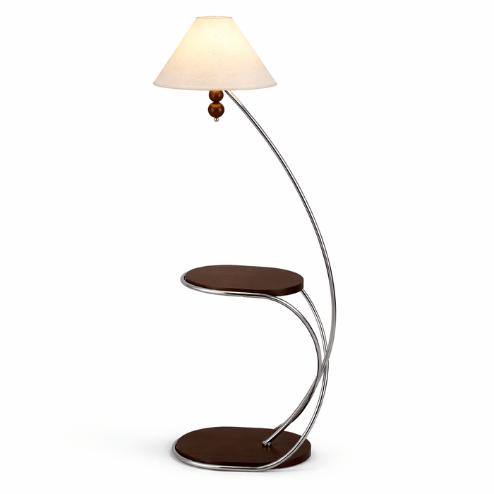 Aria Curved Shelf Floor Lamp - Simprolos