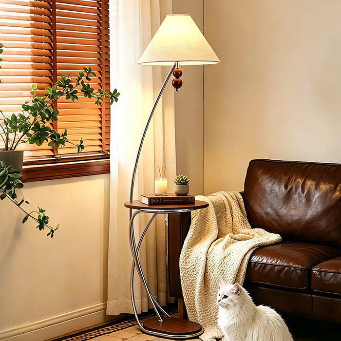 Aria Curved Shelf Floor Lamp - Simprolos