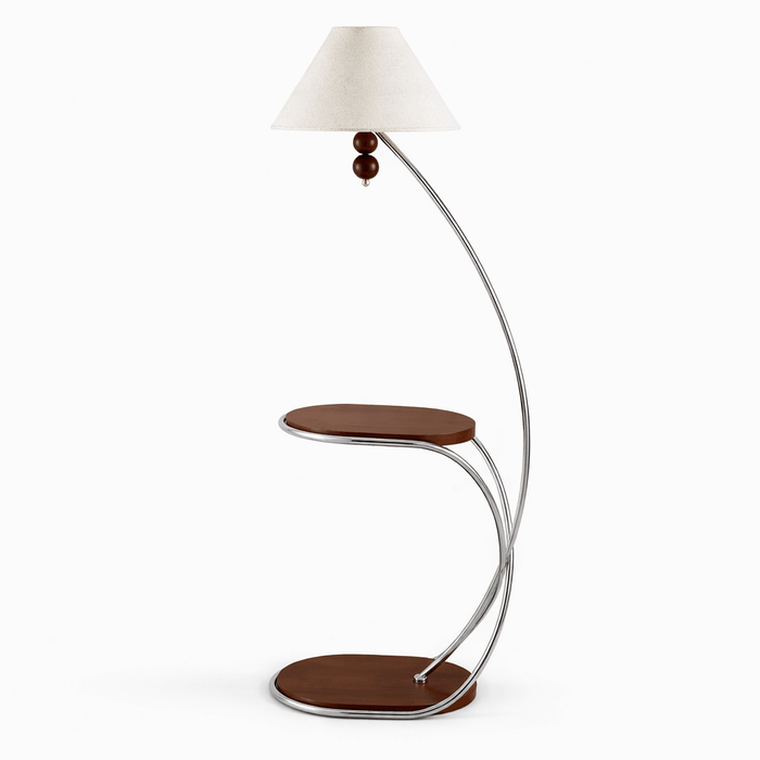 Aria Curved Shelf Floor Lamp - Simprolos