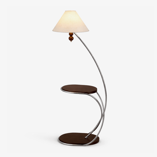 Aria Curved Shelf Floor Lamp - Simprolos