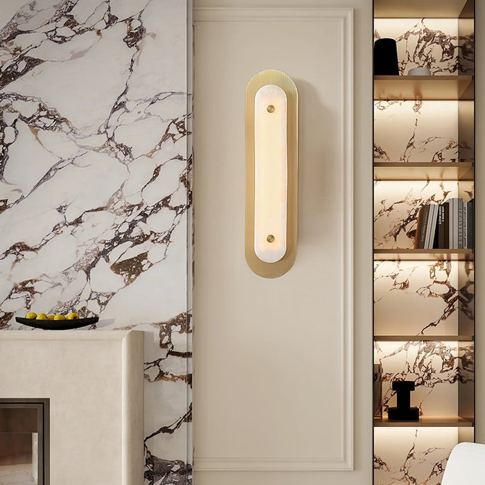 Asher Horizon Alabaster Wall Lamp - Simprolos