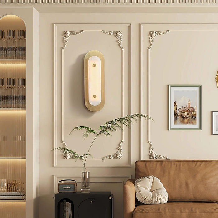 Asher Horizon Alabaster Wall Lamp - Simprolos