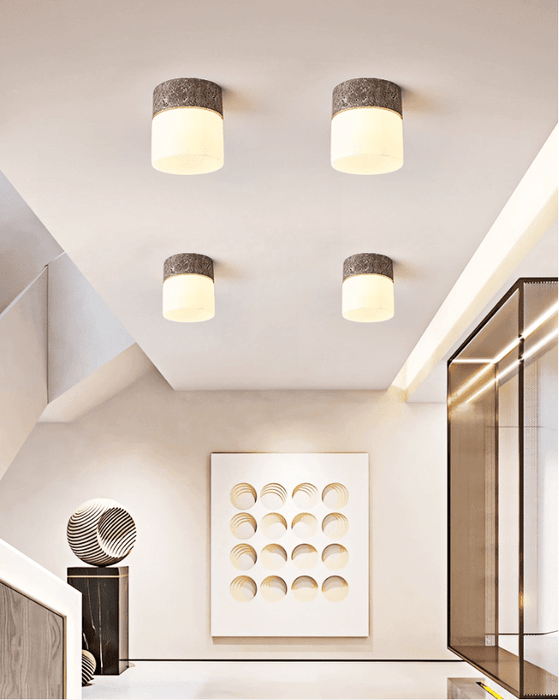 Astrid Travertine Ceiling Lamp - Simprolos