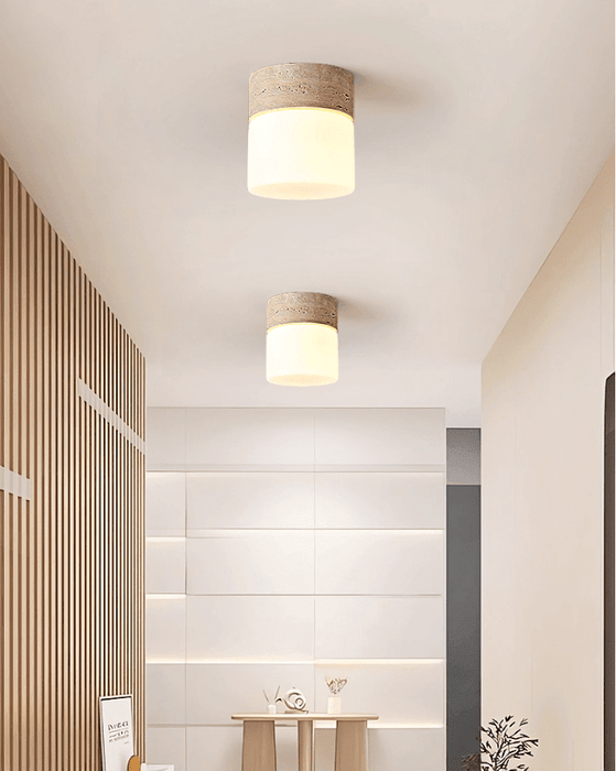 Astrid Travertine Ceiling Lamp - Simprolos