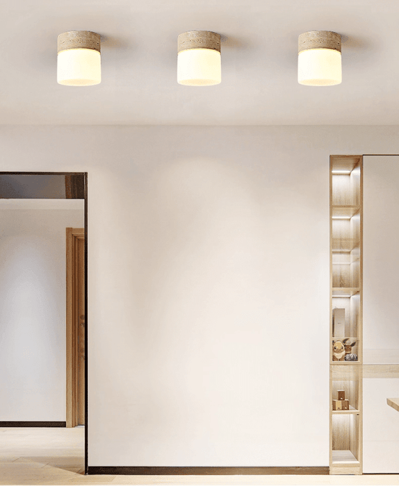 Astrid Travertine Ceiling Lamp - Simprolos