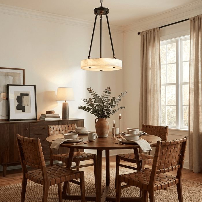 Aurelia Alabaster Disc Pendant Light - Simprolos
