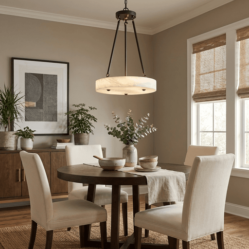 Aurelia Alabaster Disc Pendant Light - Simprolos