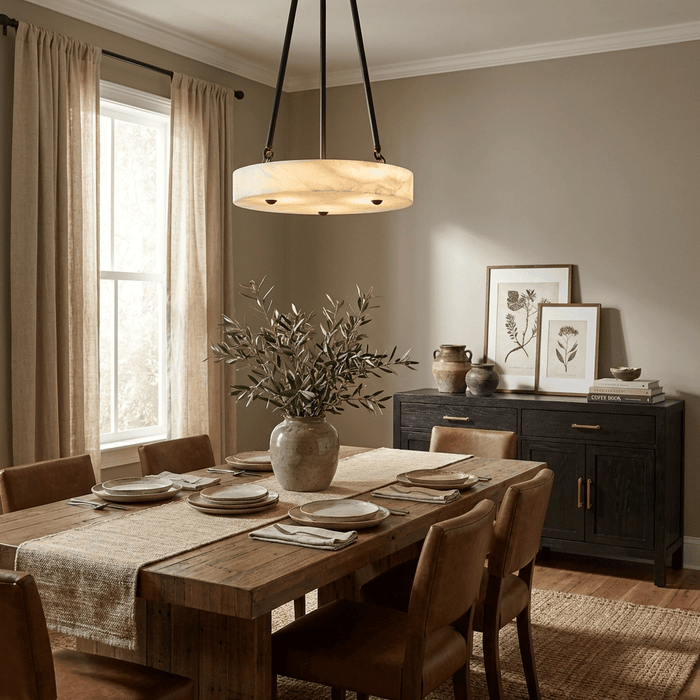 Aurelia Alabaster Disc Pendant Light - Simprolos