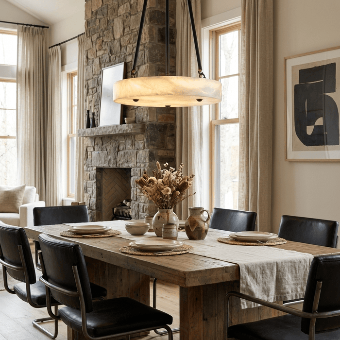 Aurelia Alabaster Disc Pendant Light - Simprolos