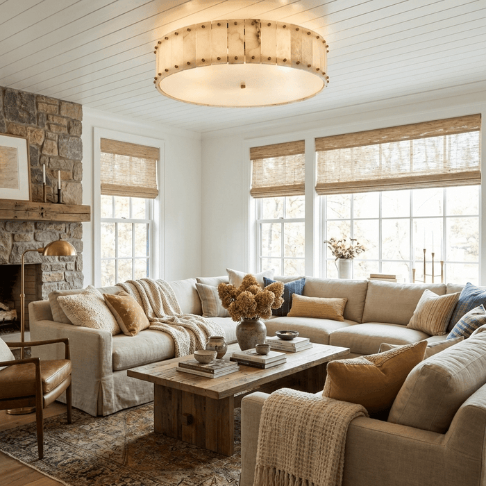 Aurelia Alabaster Ring Ceiling Lamp - Simprolos