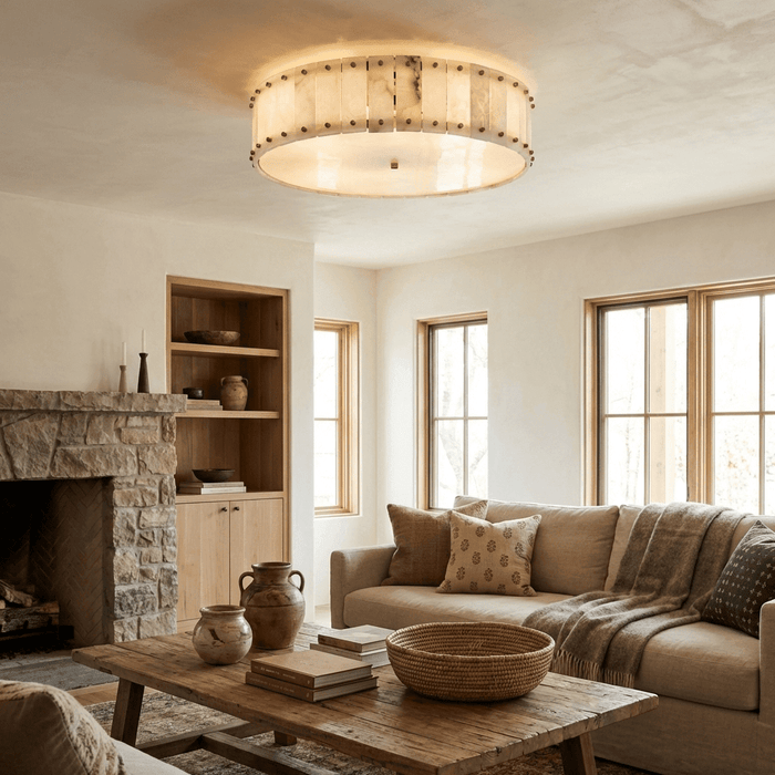 Aurelia Alabaster Ring Ceiling Lamp - Simprolos