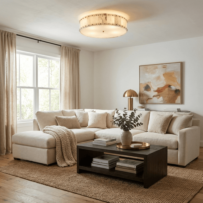 Aurelia Alabaster Ring Ceiling Lamp - Simprolos