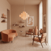 Aurelia Apricot Glass Chandelier - Simprolos