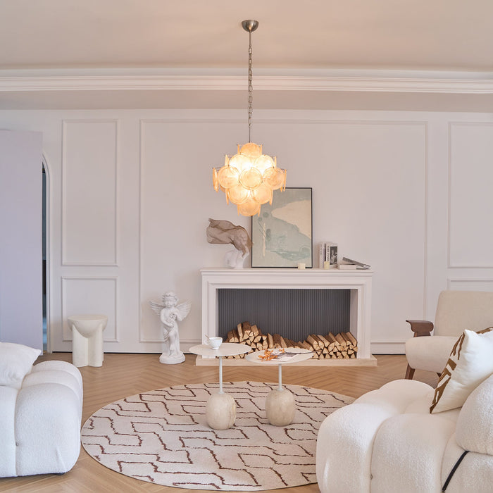 Aurelia Apricot Glass Chandelier - Simprolos
