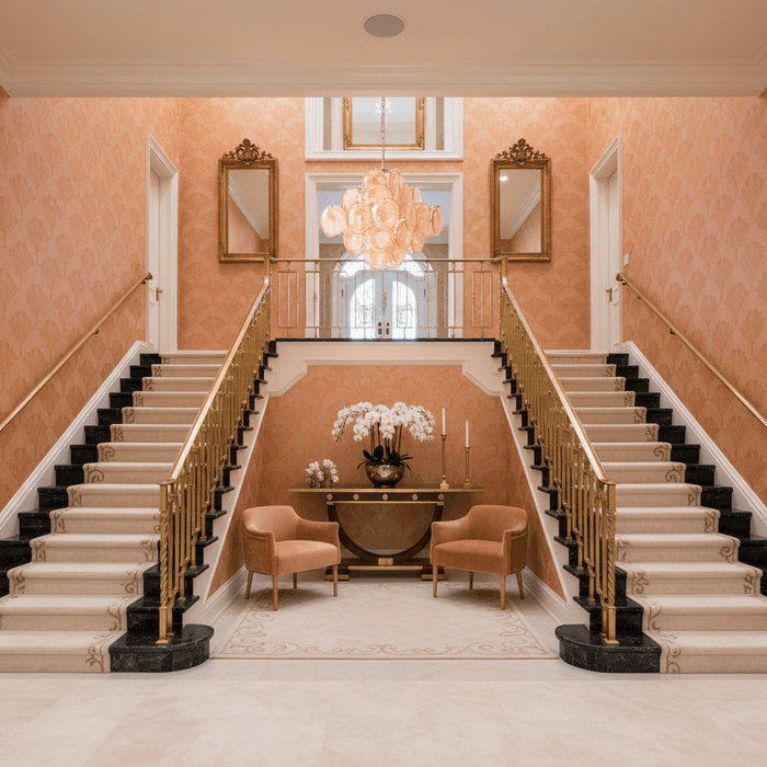 Aurelia Apricot Glass Chandelier - Simprolos
