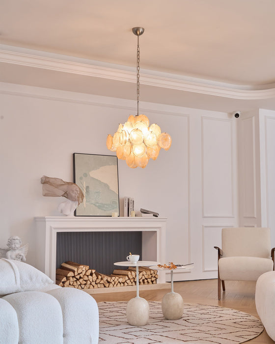 Aurelia Apricot Glass Chandelier - Simprolos