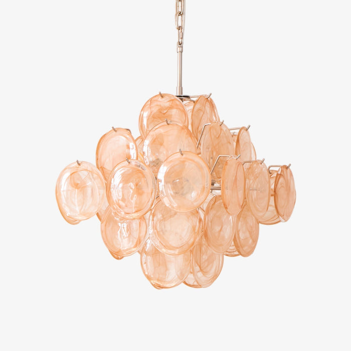 Aurelia Apricot Glass Chandelier - Simprolos