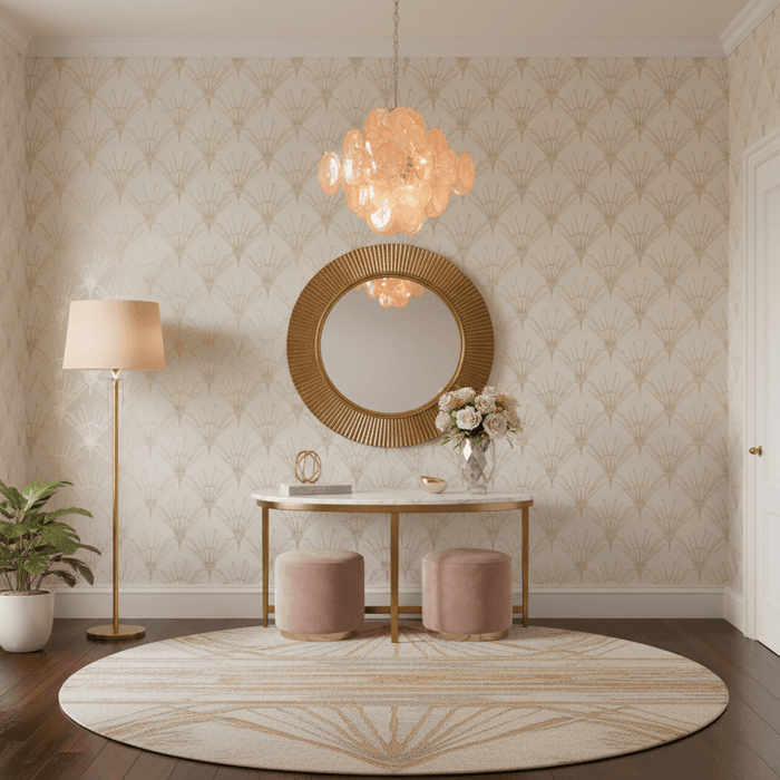 Aurelia Apricot Glass Chandelier - Simprolos